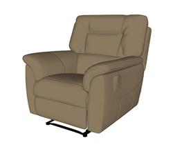 休闲单人座沙发su模型(ID92986)