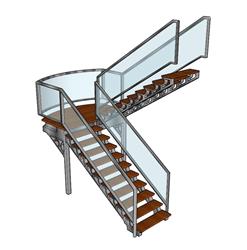 扶手楼梯su模型(ID93132)