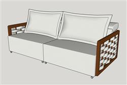 两人座沙发skp模型(ID93312)