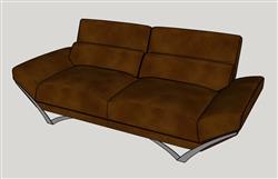 两人座沙发skp模型(ID93345)