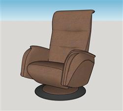 单人座旋转椅skp模型(ID93348)