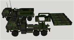 导弹车skp模型(ID93396)