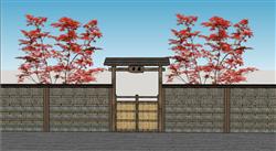 日式庭院门sketchup模型下载网站(ID93521)