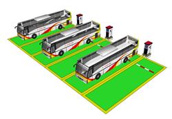 大客车停车位充电桩su模型(ID95424)