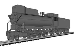 火车头SU模型(ID96217)