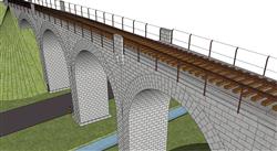铁路桥梁SU模型