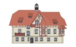 美式建筑房屋SU模型