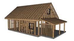 筑木建筑木房屋SU模型