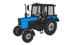 农机农用拖拉机SU模型