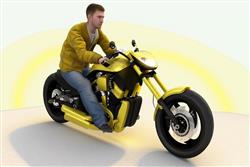 骑摩托车男人SU模型(ID111796)