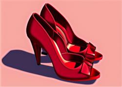 红色高跟鞋SU模型(ID111840)