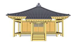 日式建筑su组件素材
