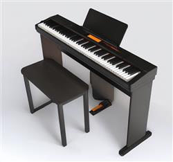 钢琴键电子琴SU模型