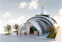 天主教堂建筑体sketchup建筑模型