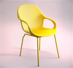 黄色的扶手椅SU模型