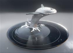 水景鲸鱼雕塑SU模型