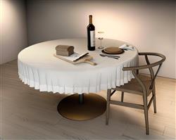 圆桌餐桌布餐桌椅SU模型