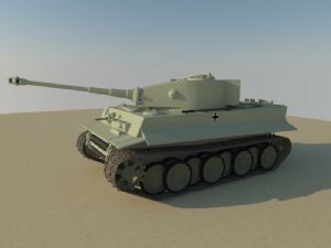 二战虎式坦克坦克SU模型