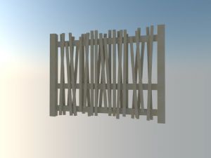 木篱笆栅栏护栏SU模型