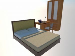 房间卧室家具SU模型