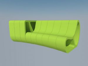 绿色创意沙发座椅SU模型