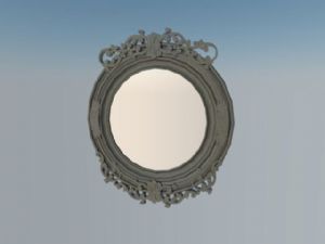 复古铜镜镜子SU模型