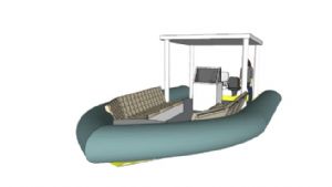 气垫船游艇SU模型