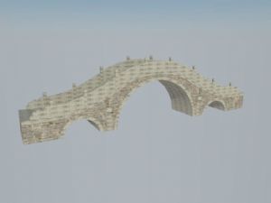 龙门石桥中式SU模型