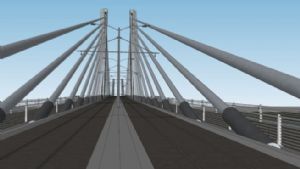跨海大桥桥梁SU模型