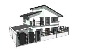 现代别墅房子SU模型