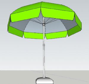 太阳伞怎么建SU模型