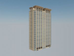 新中式高楼高SU模型