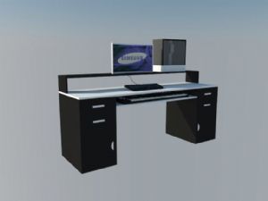 办公电脑桌SU模型
