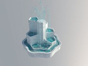欧式喷泉网SU模型