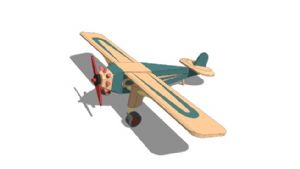 木质玩具飞机SU模型