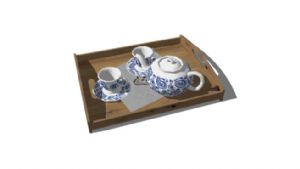 茶盘茶壶茶杯SU模型