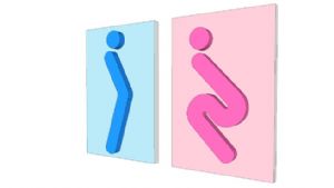 男女厕所标志SU模型