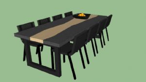 现代餐桌椅家SU模型