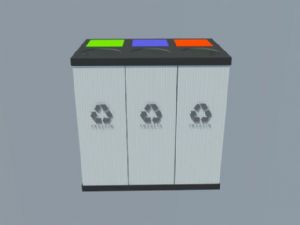 垃圾箱垃圾桶SU模型