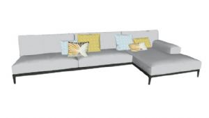 L型沙发简易SU模型