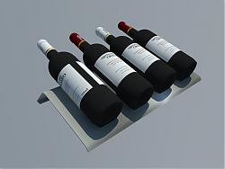 红酒酒瓶酒架SU模型