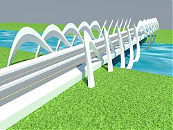 桥梁建筑SU模型