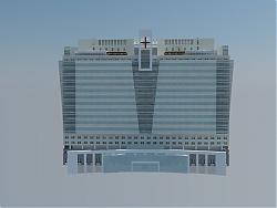 红十字医院建筑SU模型