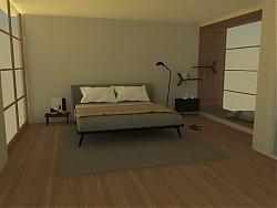 现代卧室房间SU模型