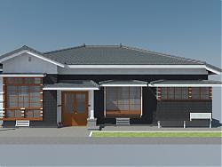 日式古建筑住宅SU模型