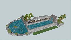 水池水景SU模型