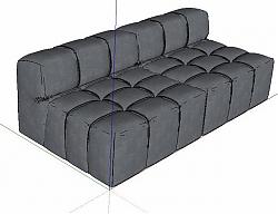 软包现代沙发SU模型