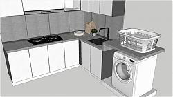 厨房橱柜洗衣柜SU模型