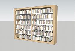 书柜书架图书馆SU模型