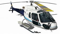 救援直升机飞机su模型库素材